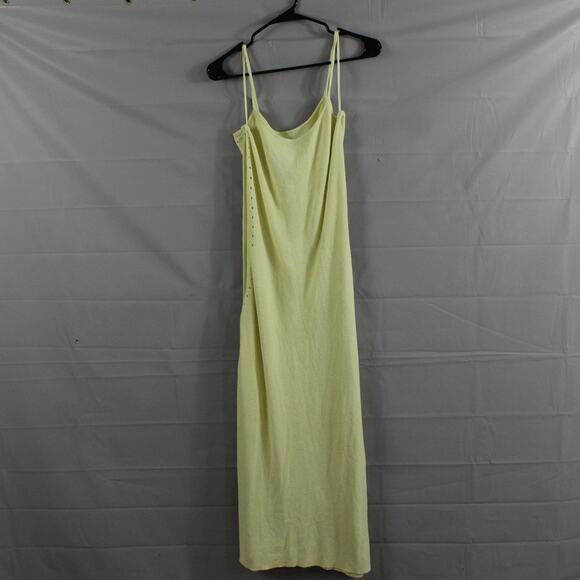 Proenza Schouler White Label Dress Women Small Astrid Slip Maxi Yellow Minimalis - Picture 11 of 15